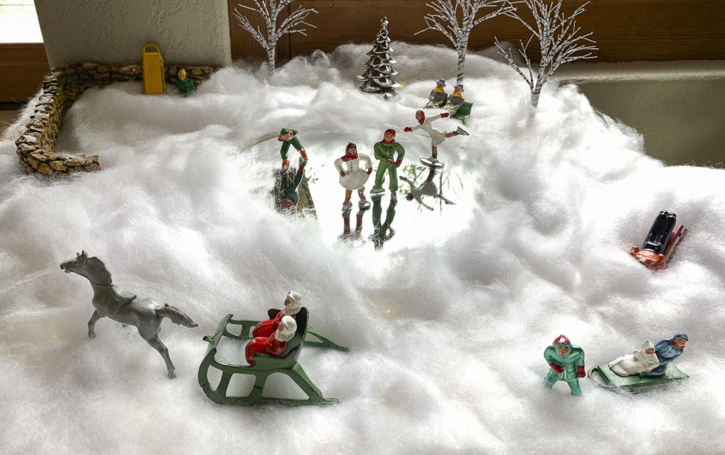 Joyce Crain continues to honor the memory of Marty Bernstein every holiday season by putting together same-sex couples in this Christmas display called Foolerville.